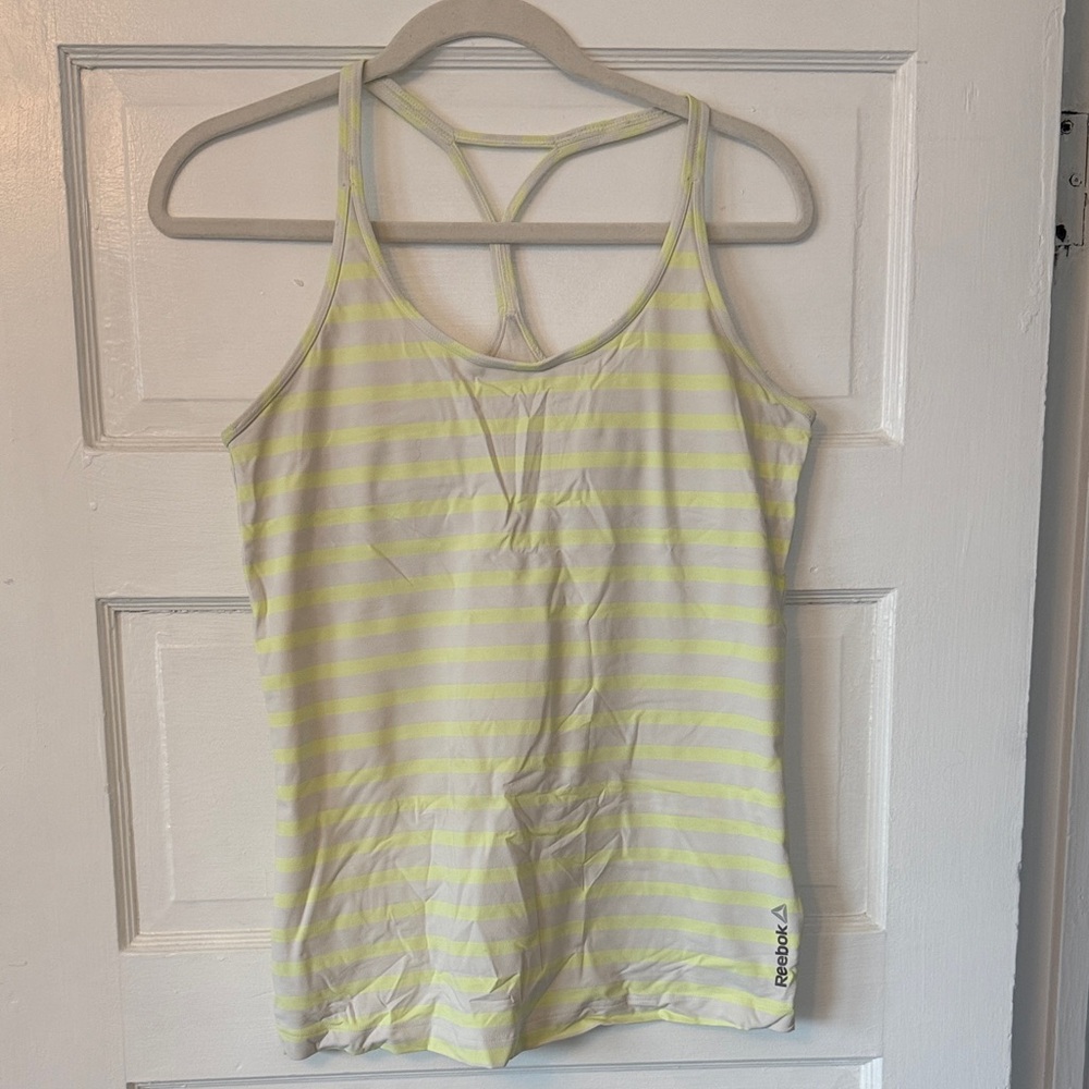 Reebok Women's Light Yellow Striped Camisole